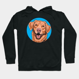 Nova Scotia Duck Tolling Retriever Toller Blue Circle Hoodie